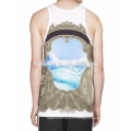 Popular europe design all over print man tank top sublimation fitness top